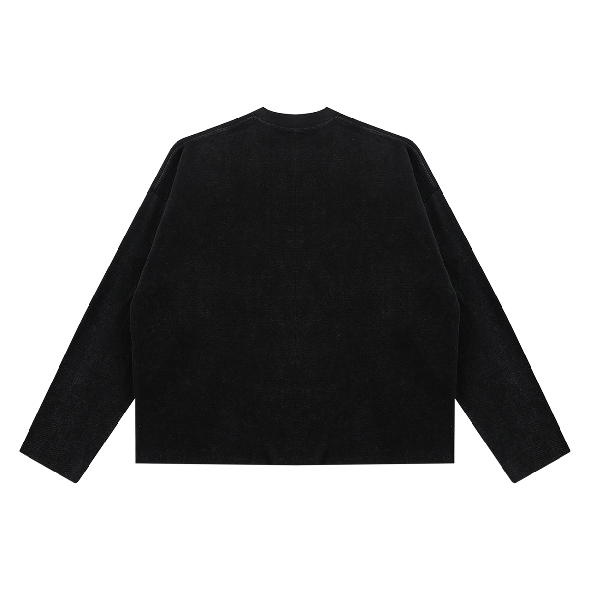 Unisex Vintage Wash Boxy Waffle Raw Edge T-Shirt - Front Logo