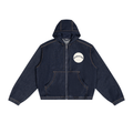 Men's Boxy Vintage Wash Hooded Denim Jacket