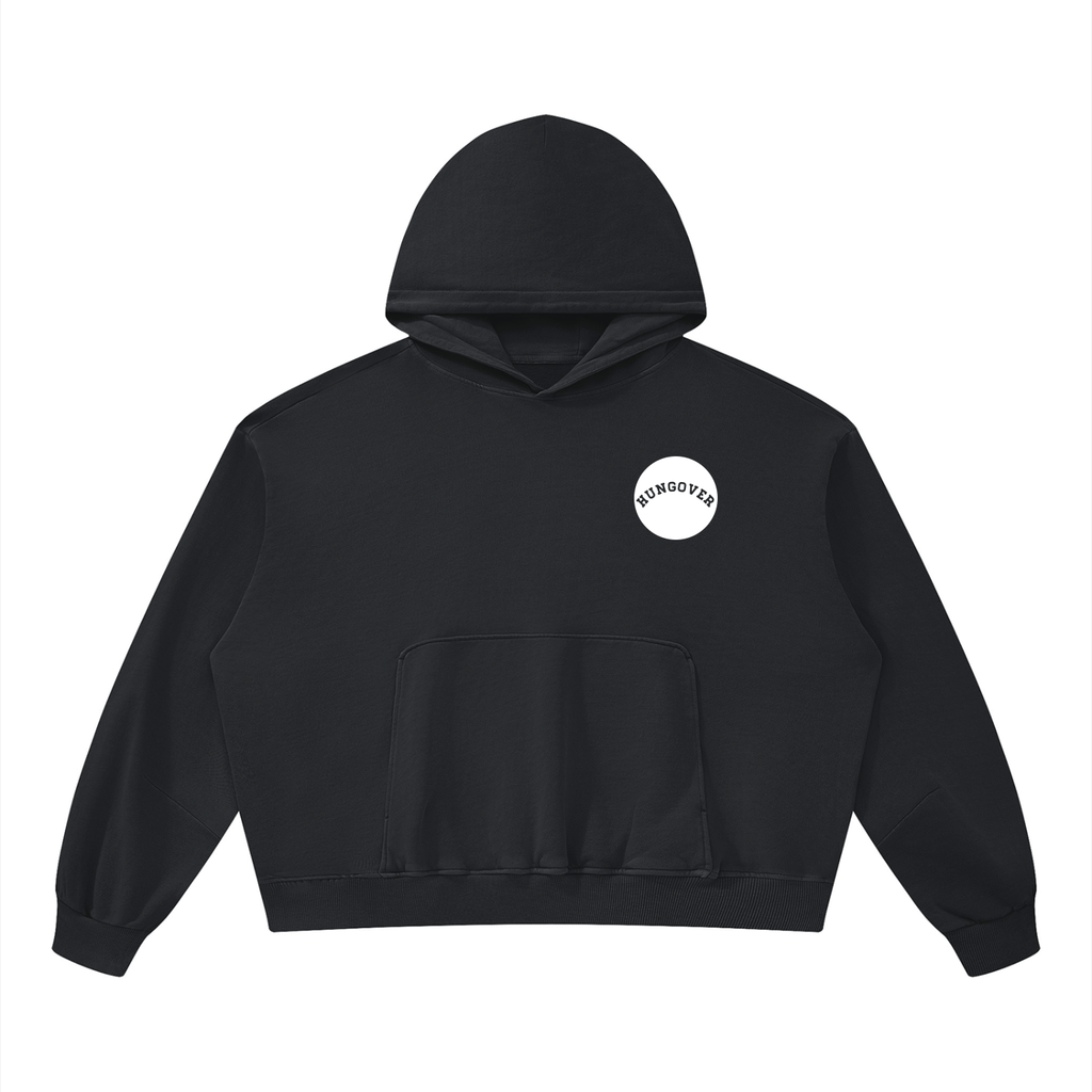 Boxy Vintage Washed Hoodie - Chest Logo