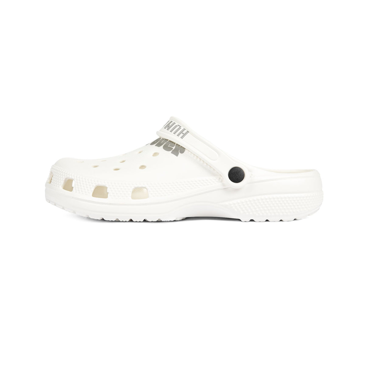 White EVA Foam Clogs with 'HUNGOUVER' Strap — Lightweight Slip-On Casual Shoes