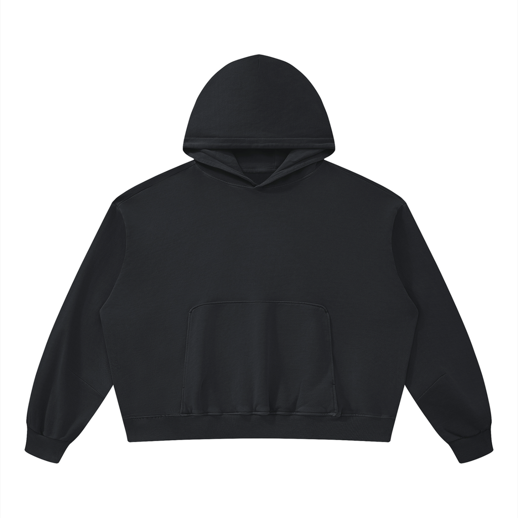 Boxy Vintage Washed Hoodie - Back Logo