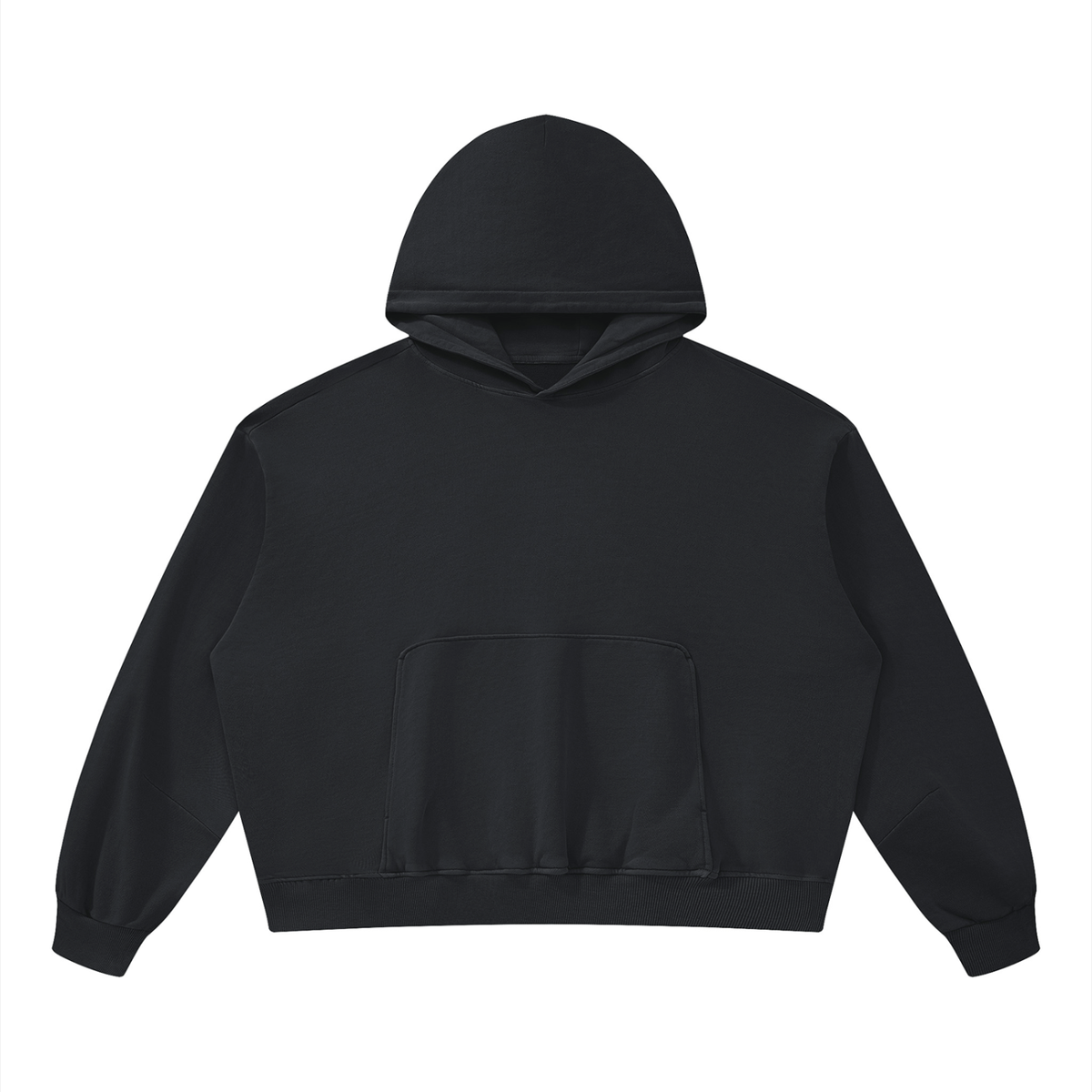 Boxy Vintage Washed Hoodie - Back Logo