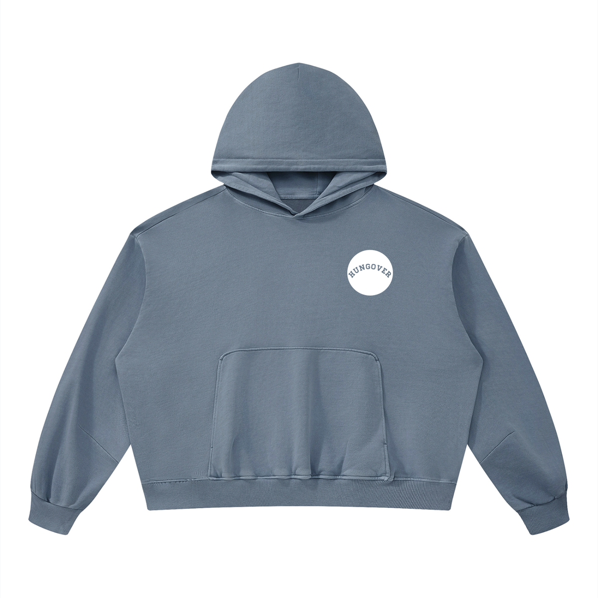 Boxy Vintage Washed Hoodie - Chest Logo