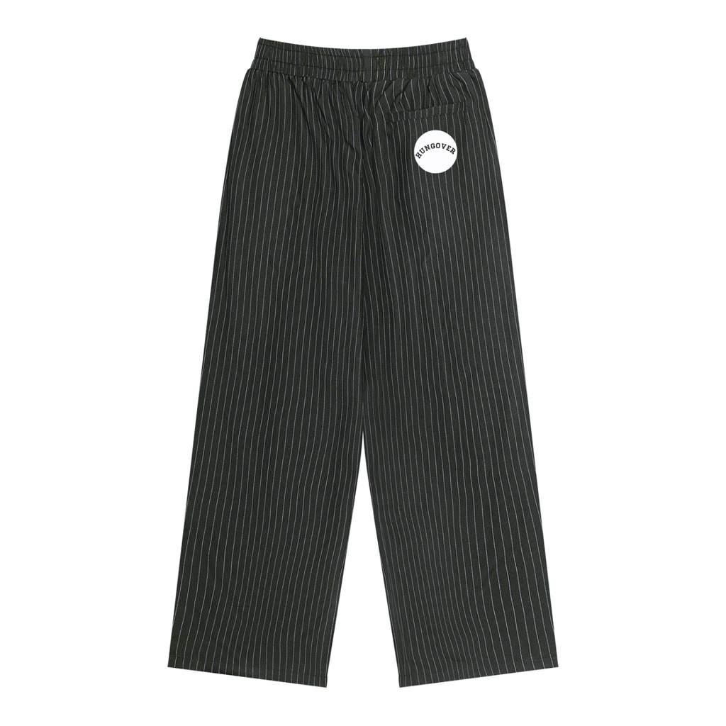 Unisex Striped Pleated Pants
