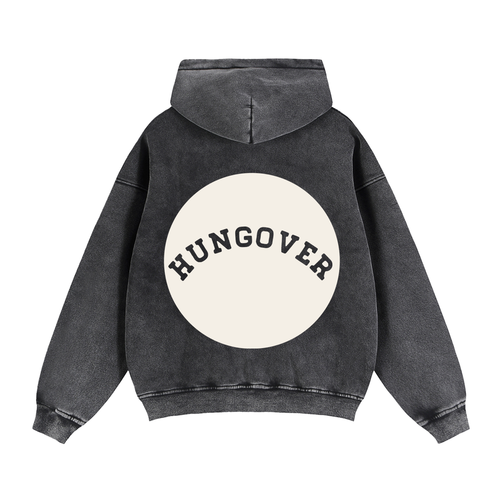 Zip-Through Boxy Fleece Hoodie - Back Logo