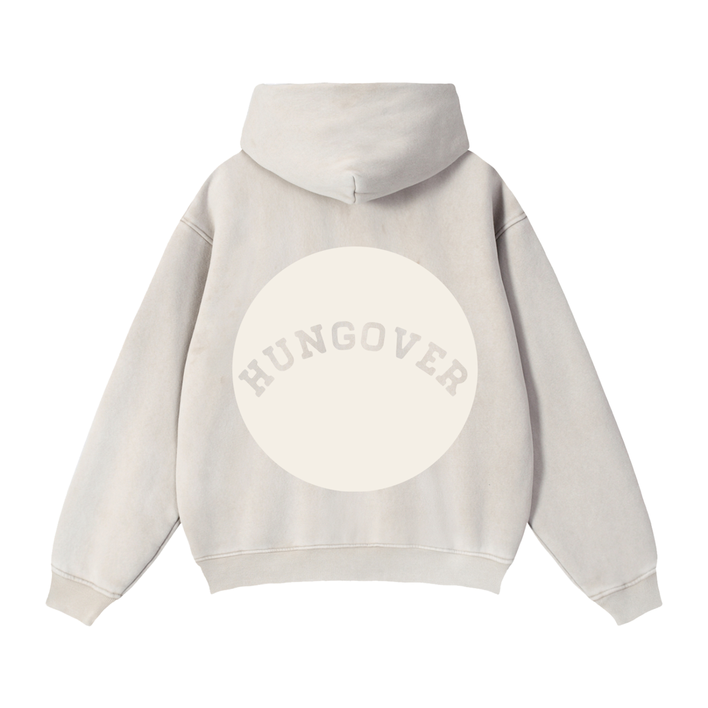 Zip-Through Boxy Fleece Hoodie - Back Logo