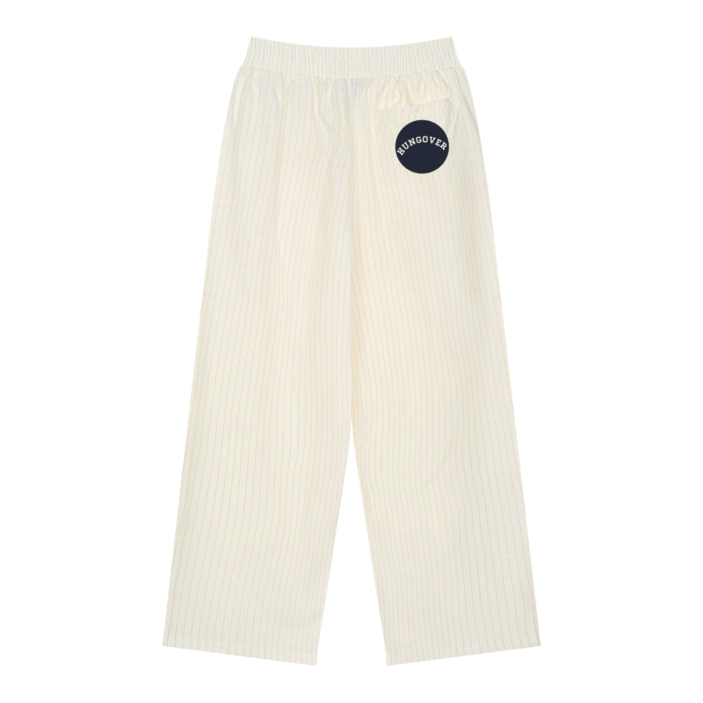 Unisex Striped Pleated Pants