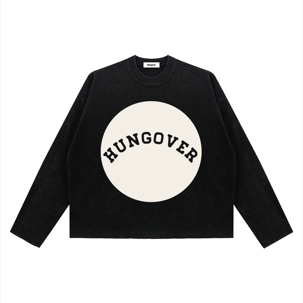 Unisex Vintage Wash Boxy Waffle Raw Edge T-Shirt - Front Logo