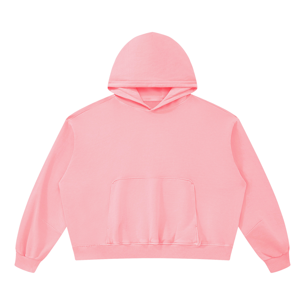 Boxy Vintage Washed Hoodie - Back Logo