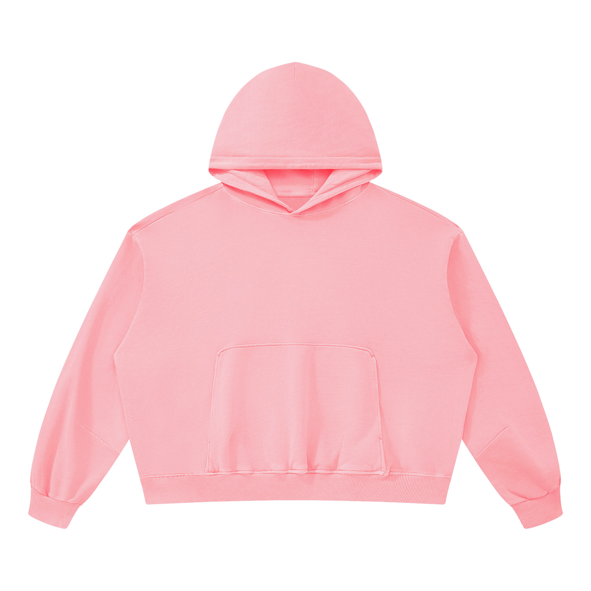 Boxy Vintage Washed Hoodie - Back Logo