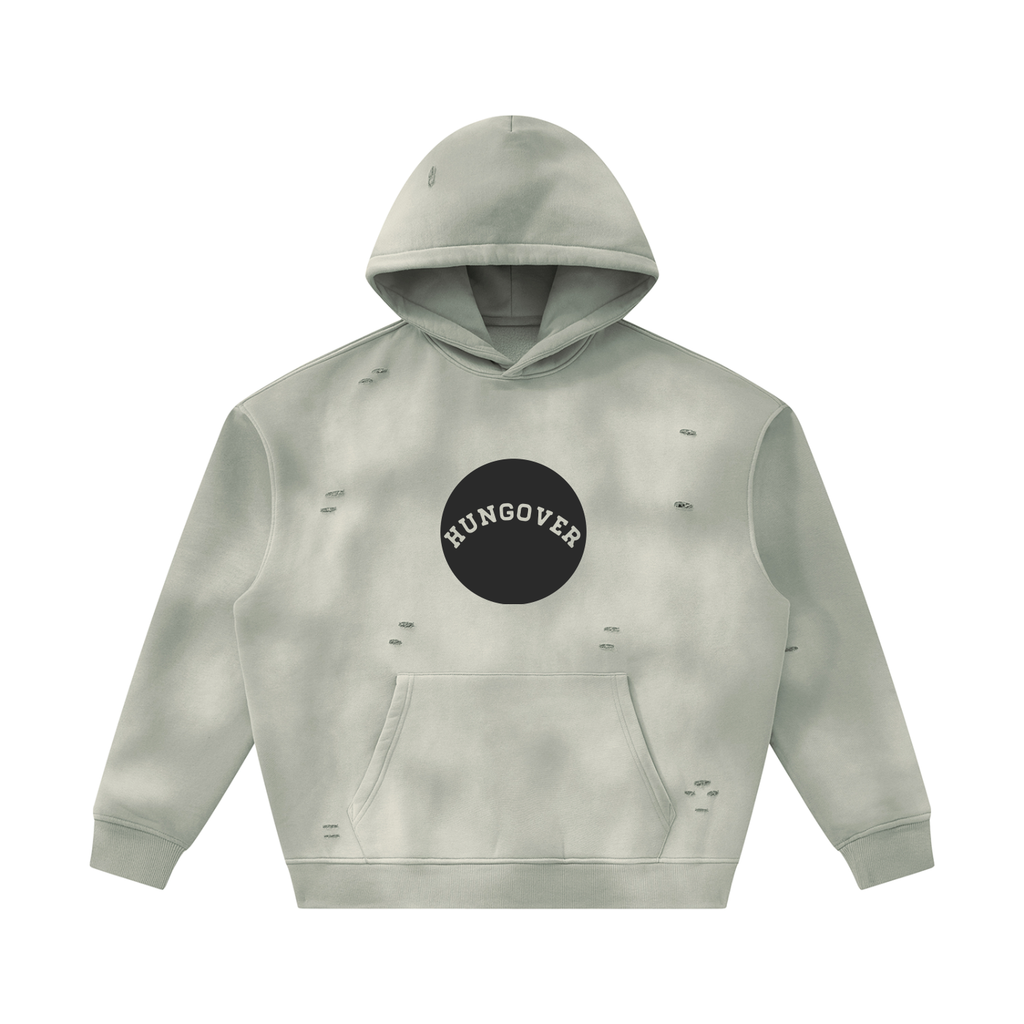 Sunfade Frayed Fleece Hoodie - Chest Logo