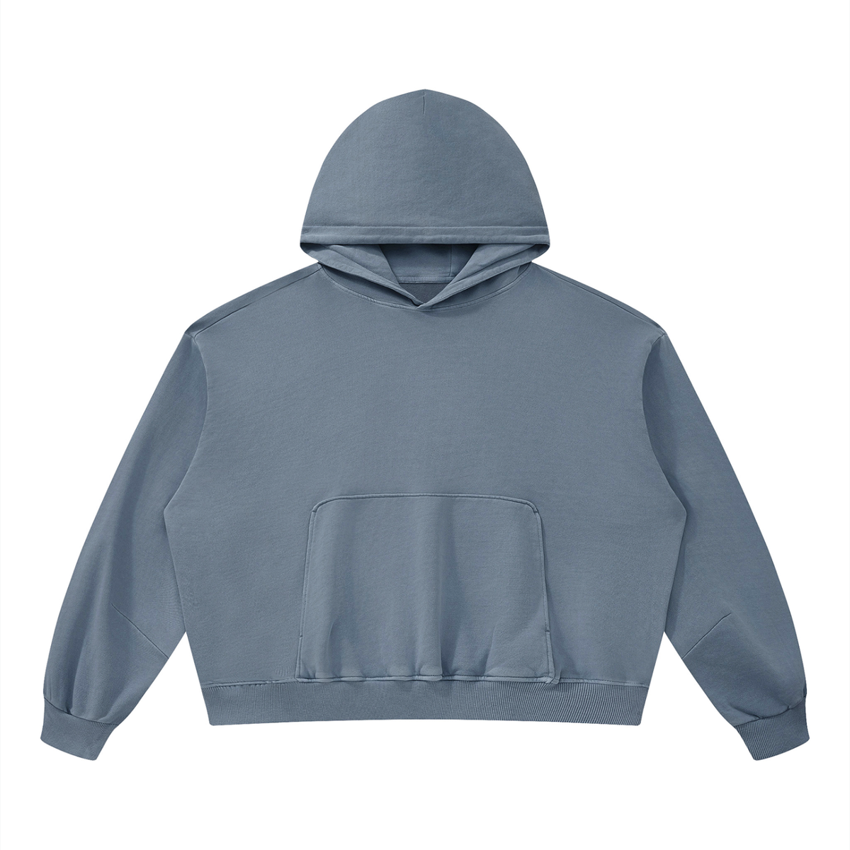 Boxy Vintage Washed Hoodie - Back Logo