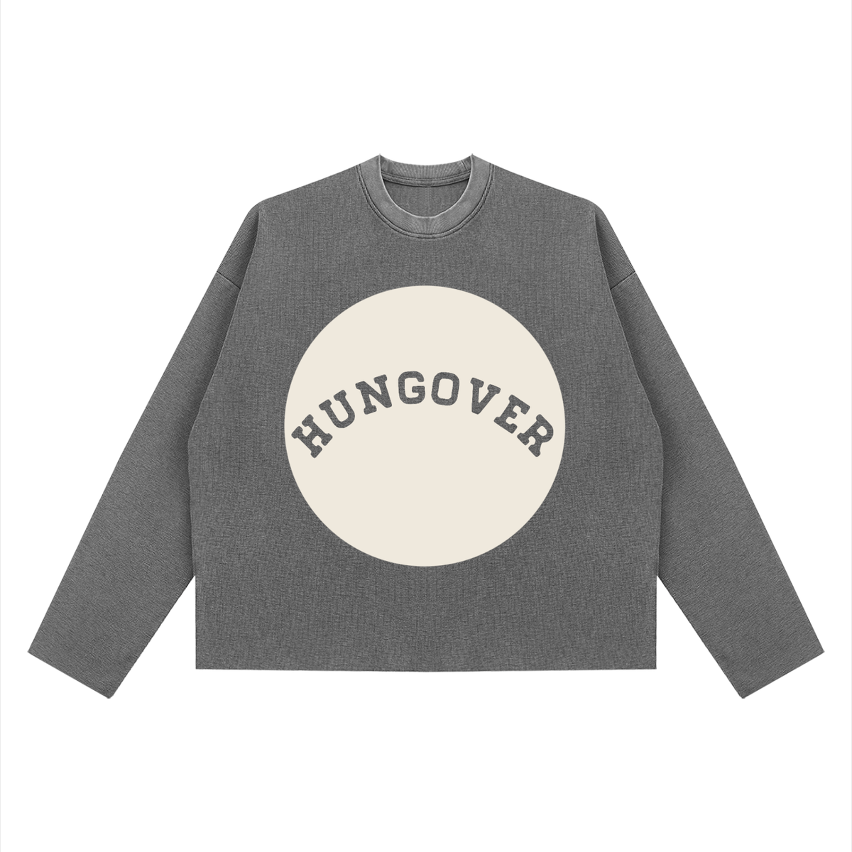 Unisex Vintage Wash Boxy Waffle Raw Edge T-Shirt - Front Logo