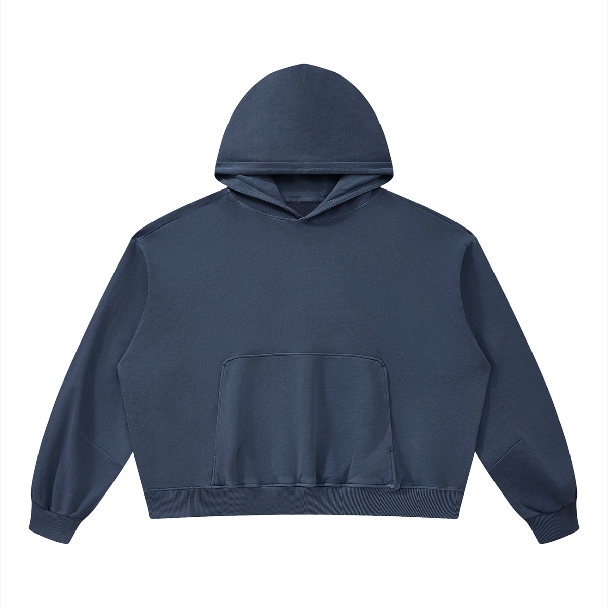 Boxy Vintage Washed Hoodie - Back Logo