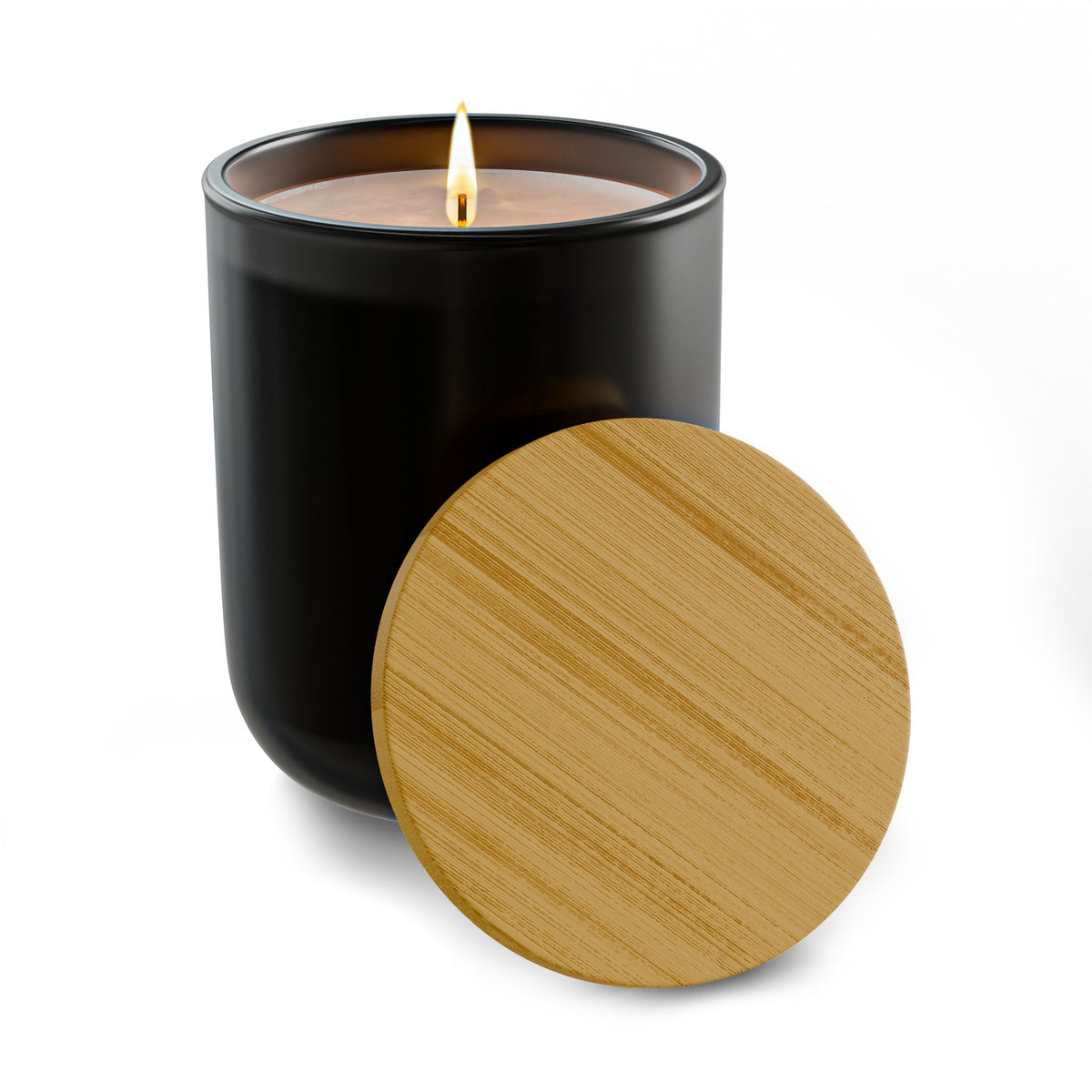 Engraved 14oz Soy Candle — Scented Bamboo Lid (Custom Engraving)