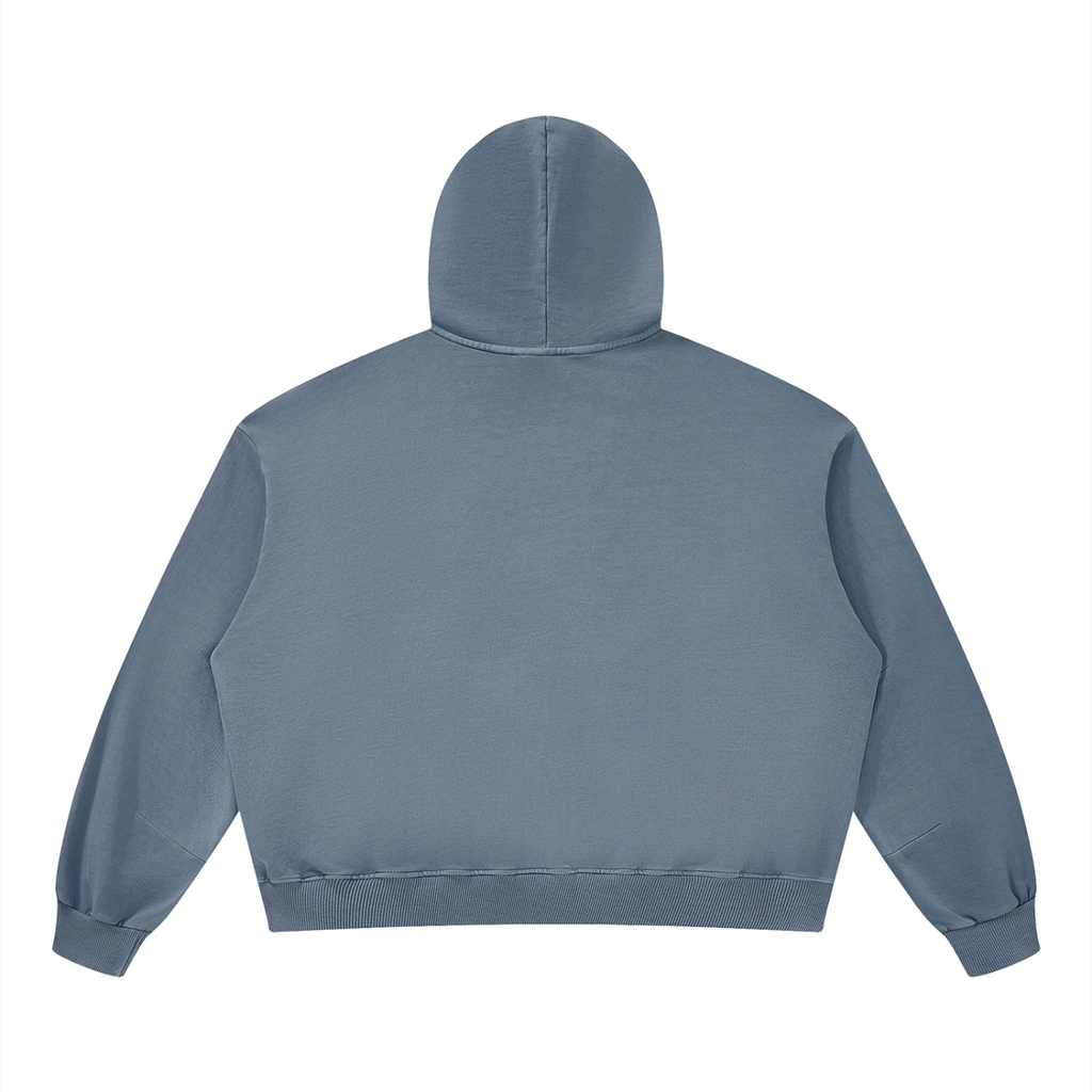 Boxy Vintage Washed Hoodie - Chest Logo