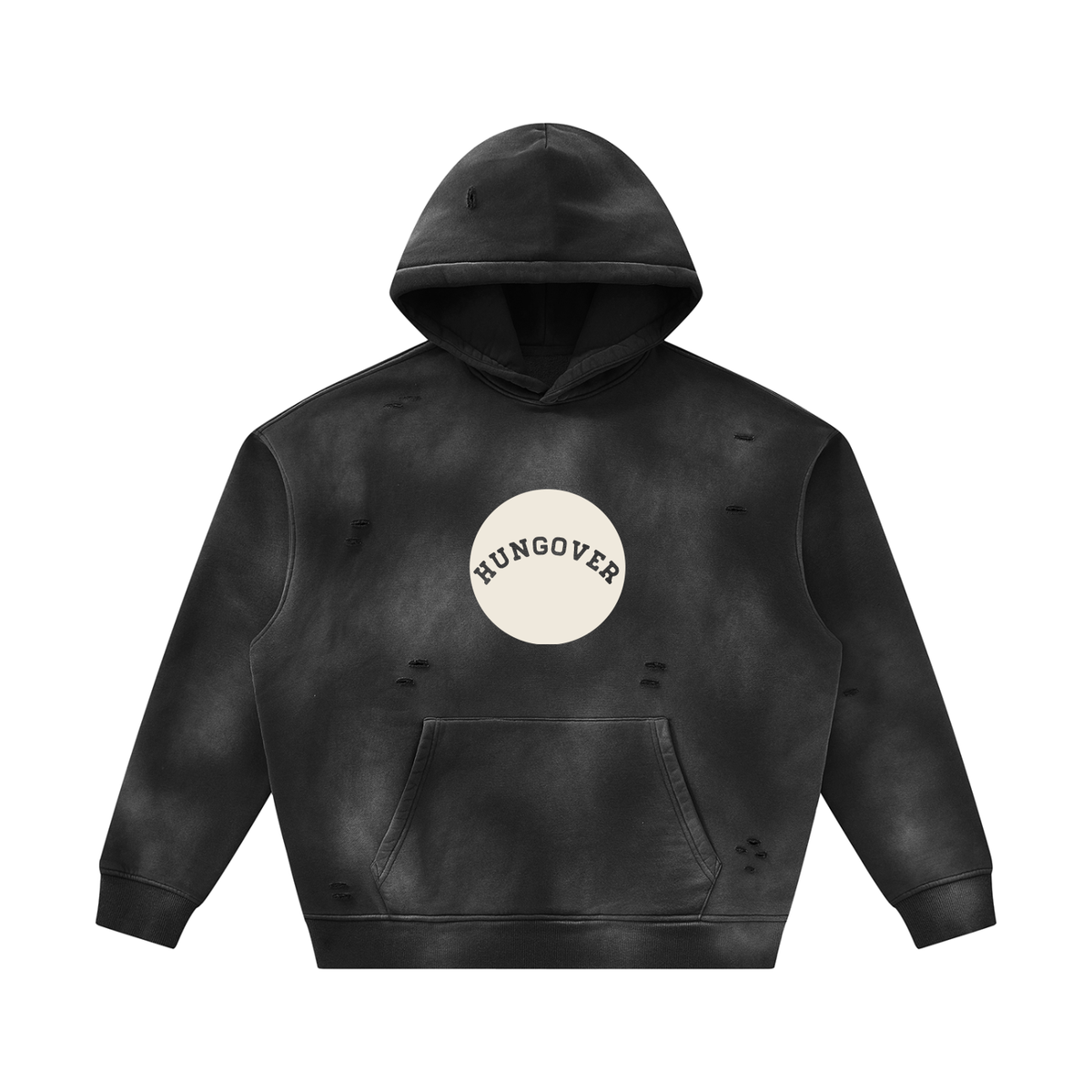 Sunfade Frayed Fleece Hoodie - Chest Logo