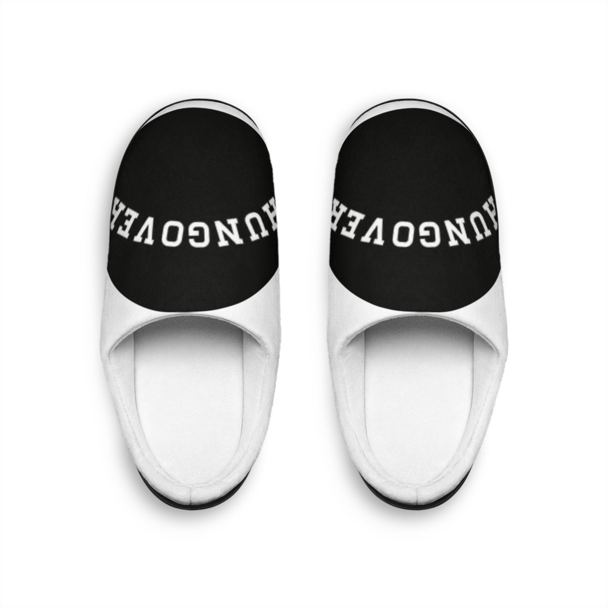 Men's 'HUNGOYEA' Black & White Indoor Slippers — Cozy Home Slide