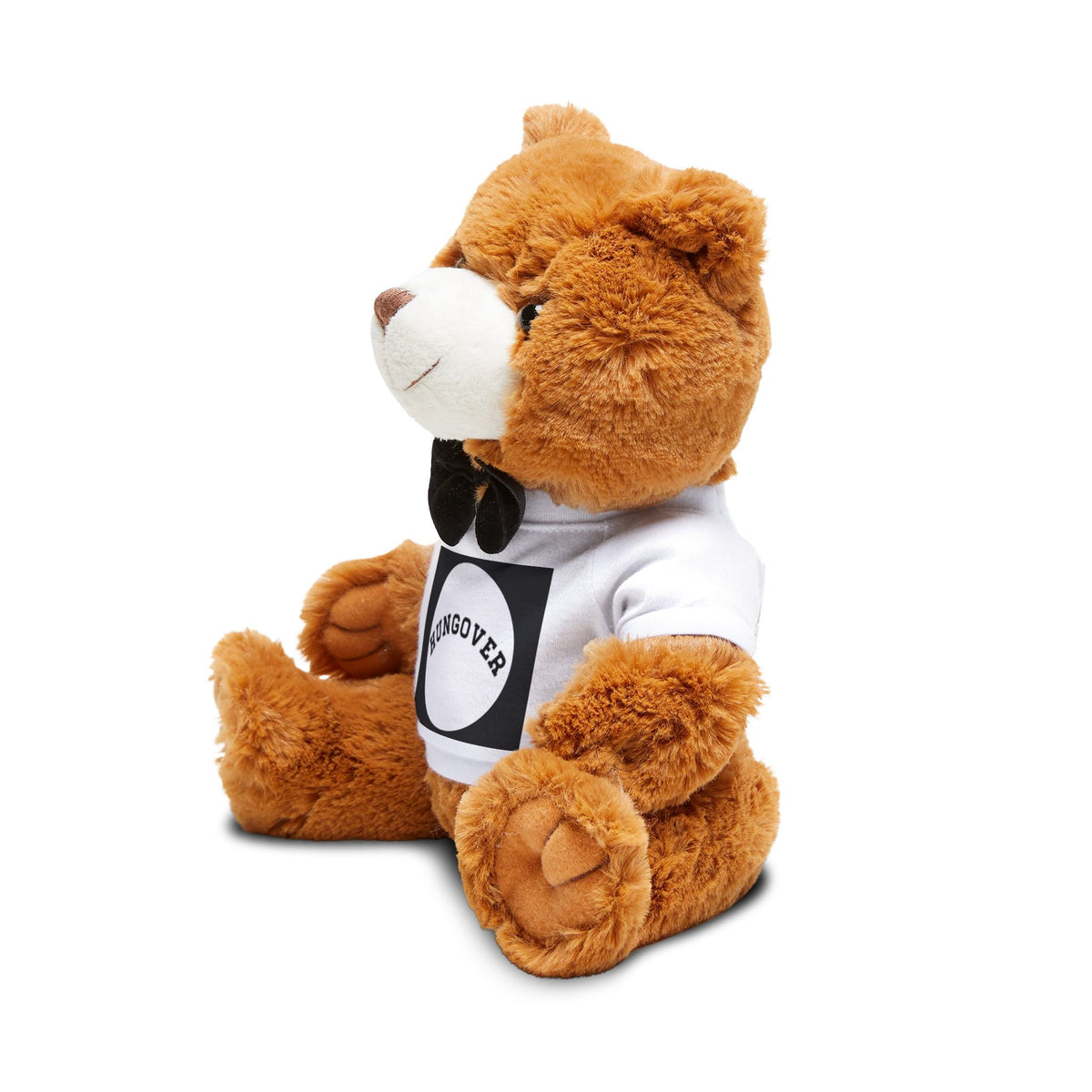 Hangover Teddy Bear Plush with Funny 'HUNGOVER' T‑Shirt — Gift for Friends, Bachelorette & Birthday