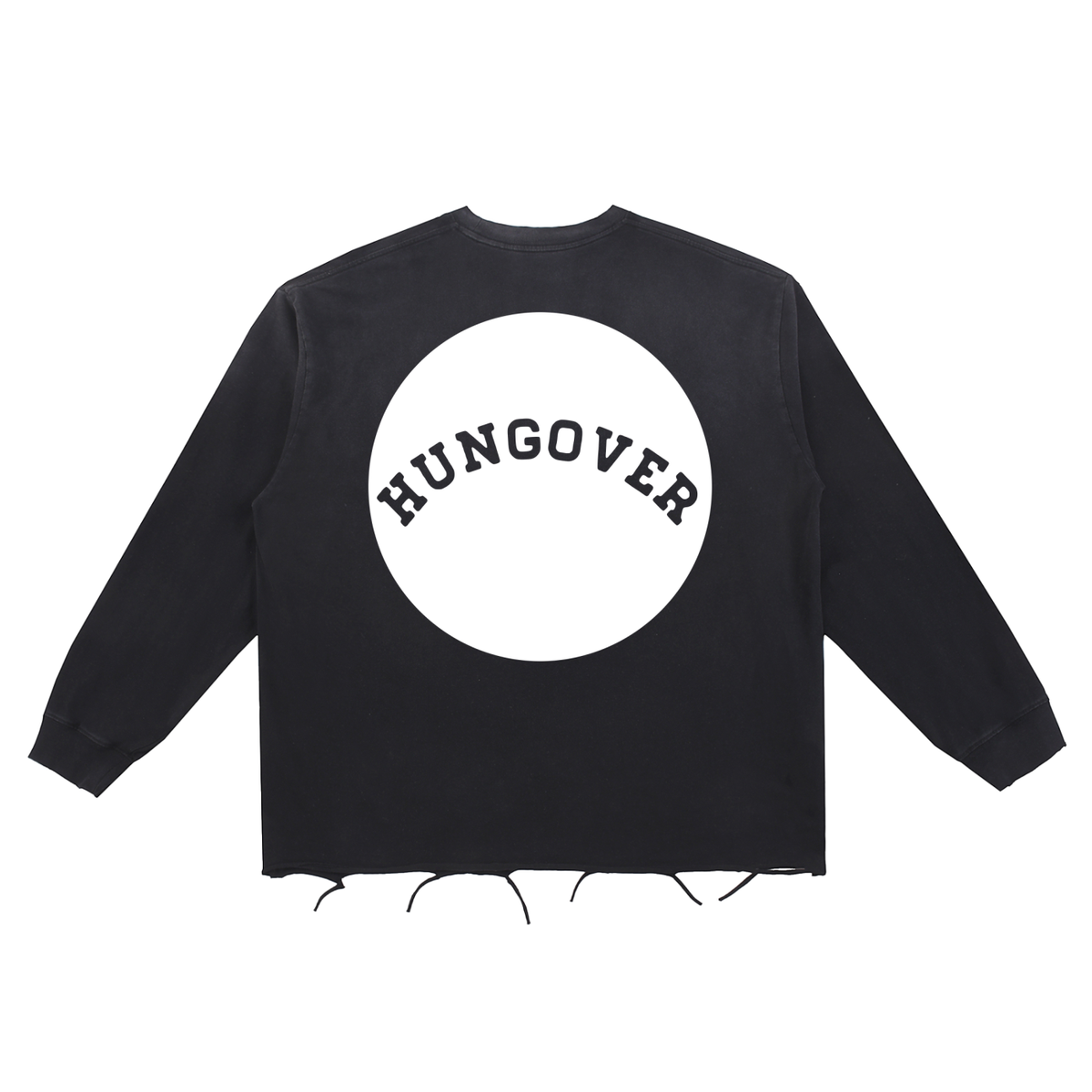 Snow Wash Raw Edge Cotton T-Shirt