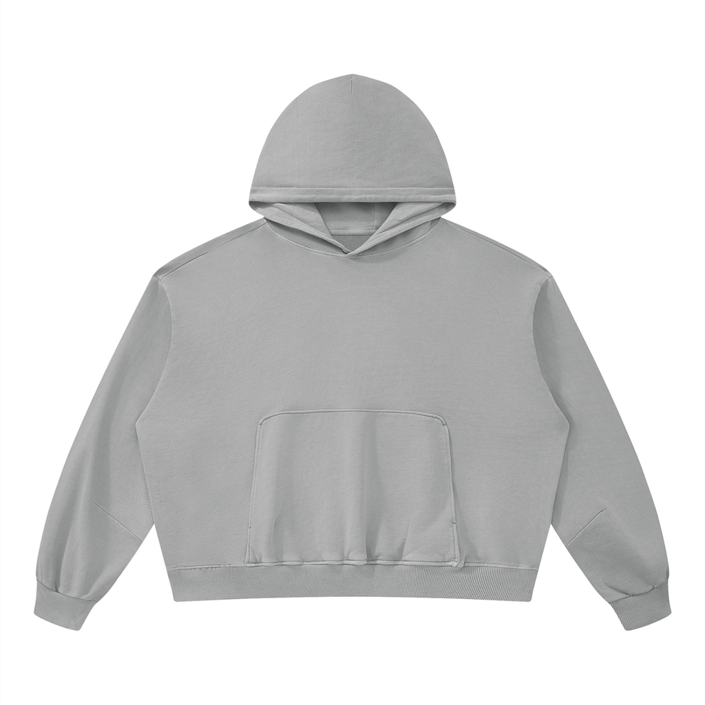 Boxy Vintage Washed Hoodie - Back Logo