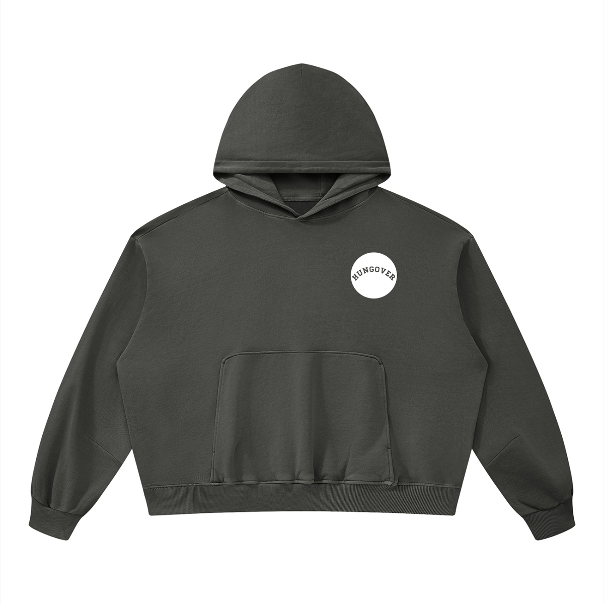 Boxy Vintage Washed Hoodie - Chest Logo