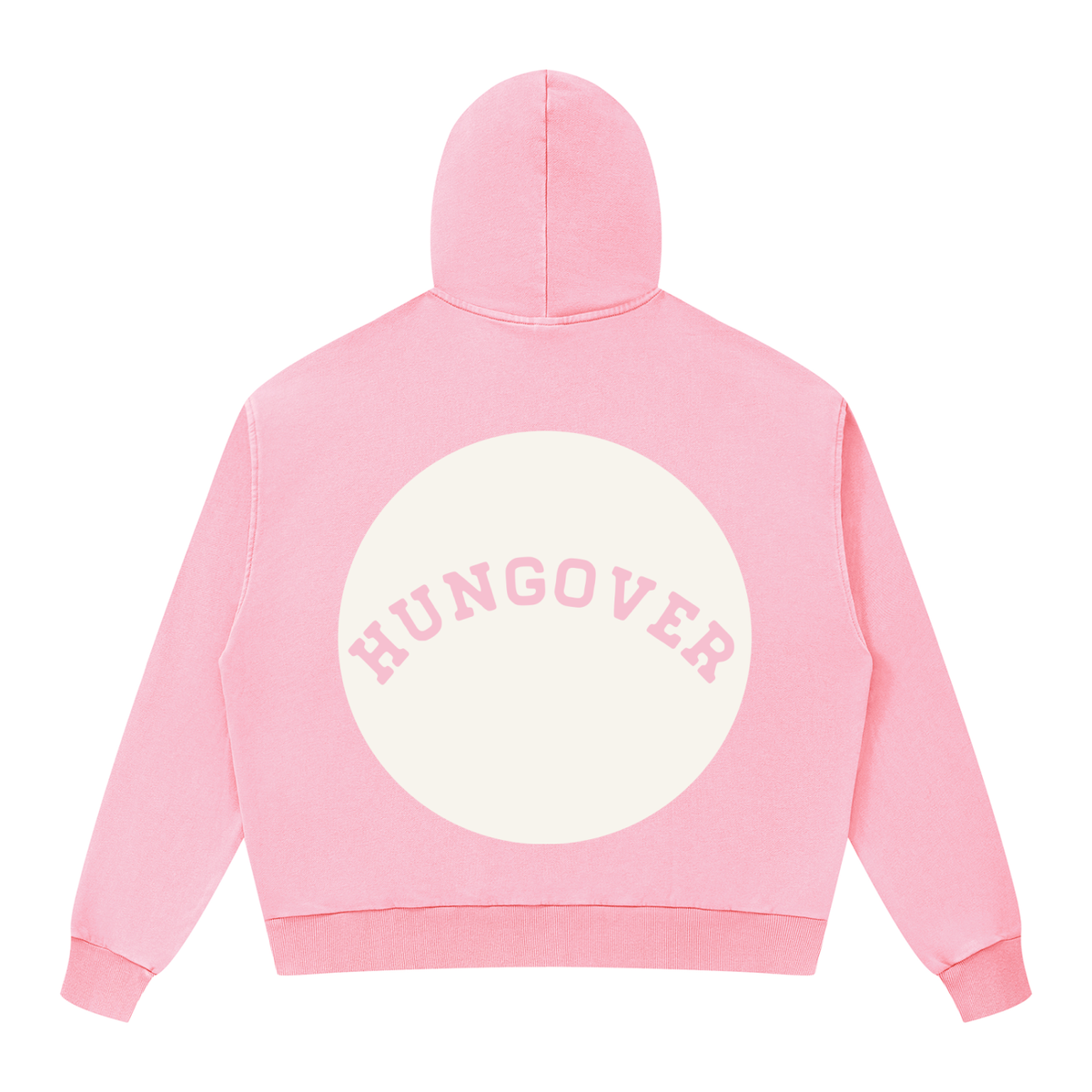 Unisex Mineral Wash Boxy Full Zip Hoodie - Back Logo
