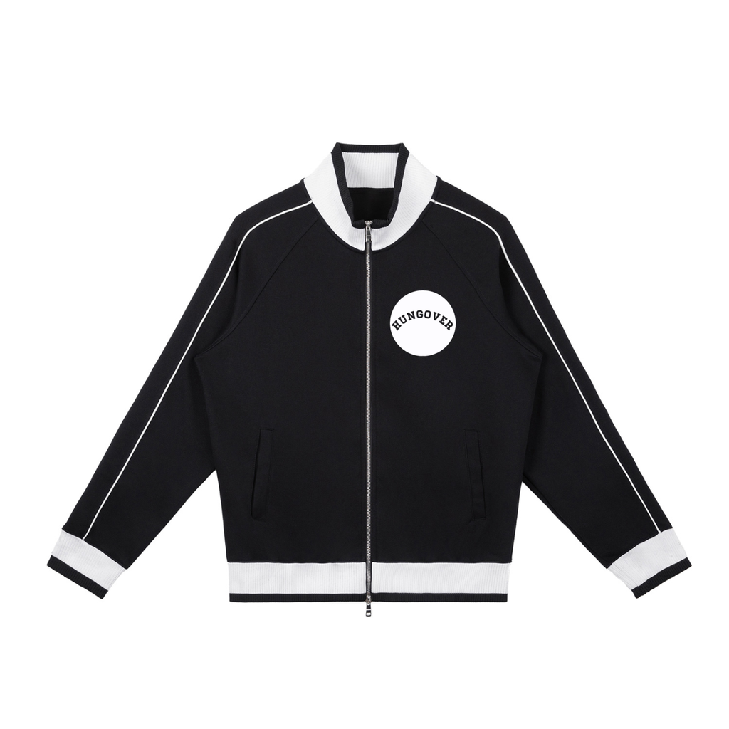 Color Block Raglan Sleeve Zip Track Jacket - Chest Logo