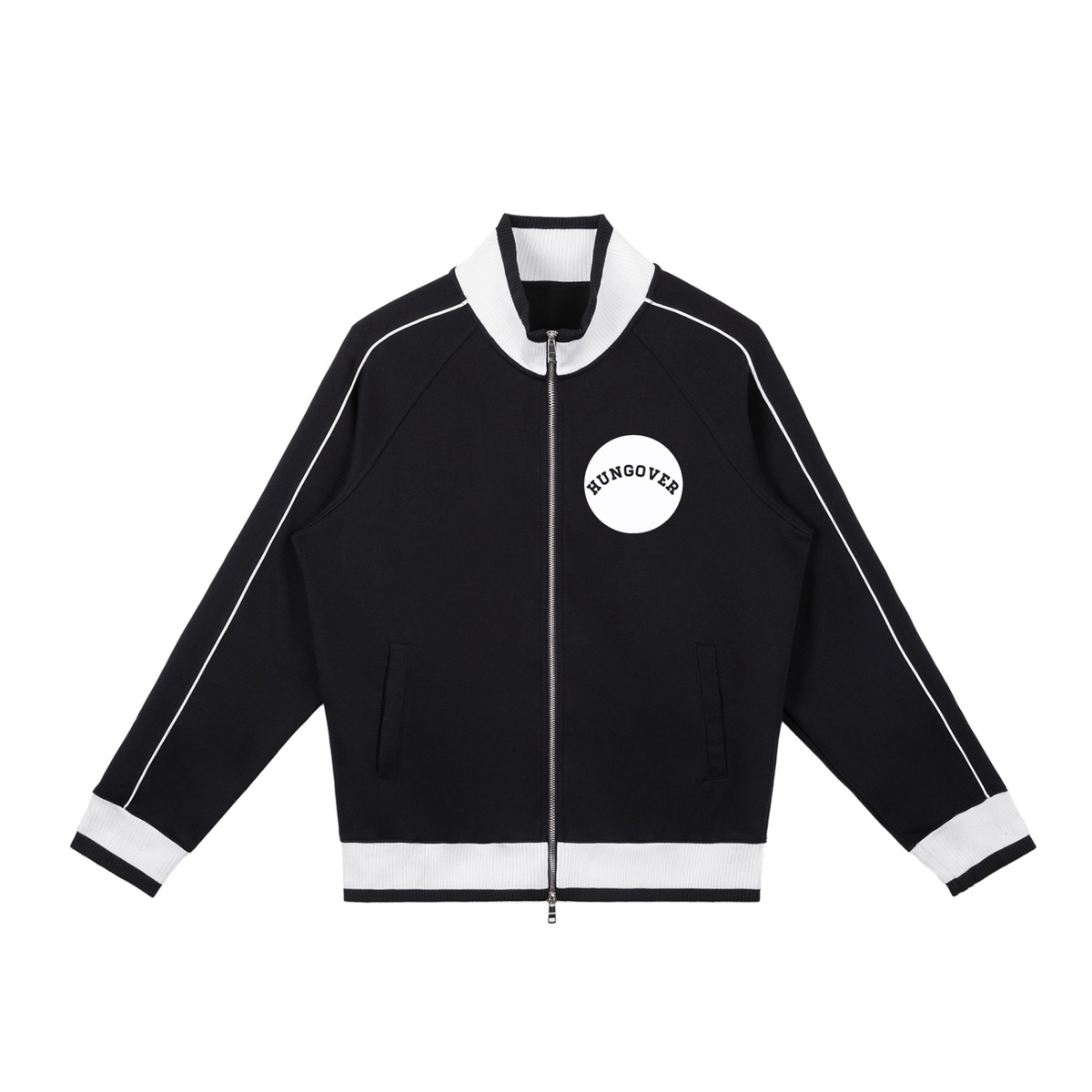Color Block Raglan Sleeve Zip Track Jacket - Chest Logo