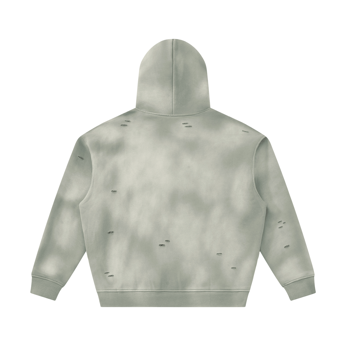 Sunfade Frayed Fleece Hoodie - Chest Logo