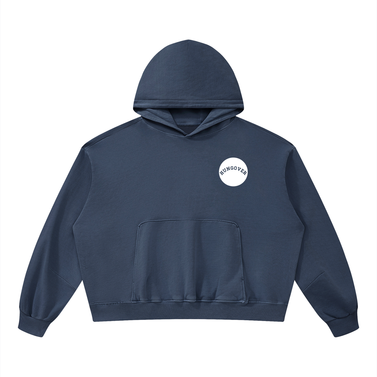 Boxy Vintage Washed Hoodie - Chest Logo