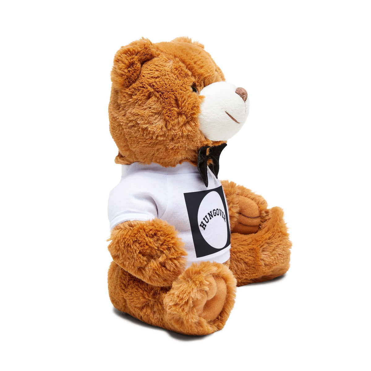 Hangover Teddy Bear Plush with Funny 'HUNGOVER' T‑Shirt — Gift for Friends, Bachelorette & Birthday