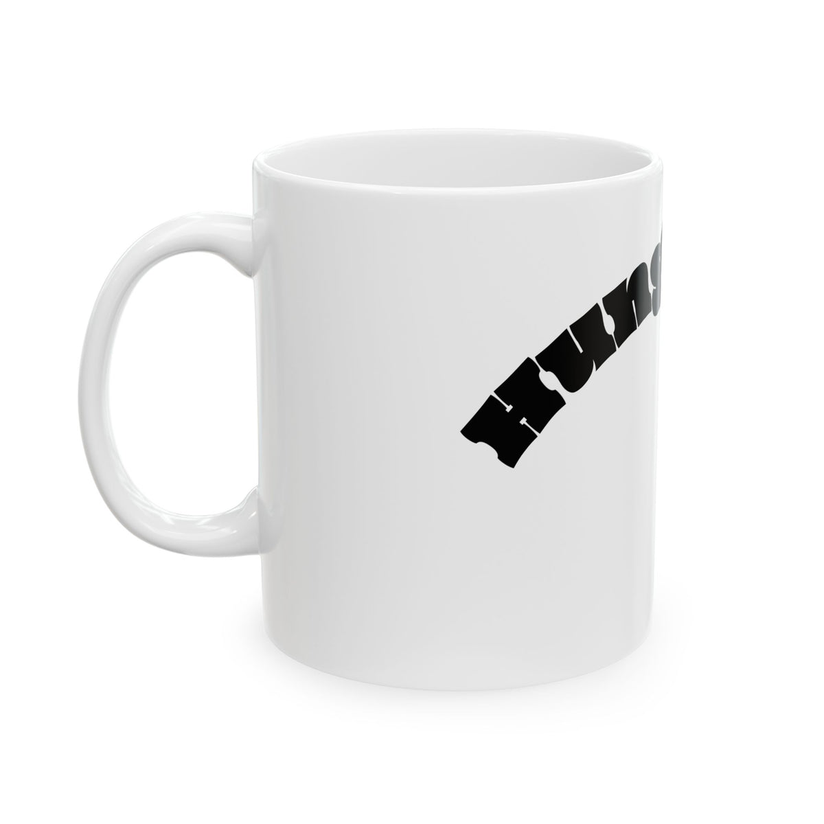 Hungover Mug | Groovy Curved Text Ceramic Coffee Cup