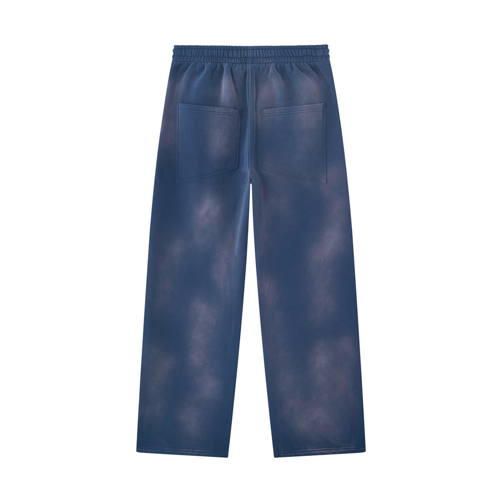 Sunfade Wide Leg Fleece Sweatpants - Thigh Logo