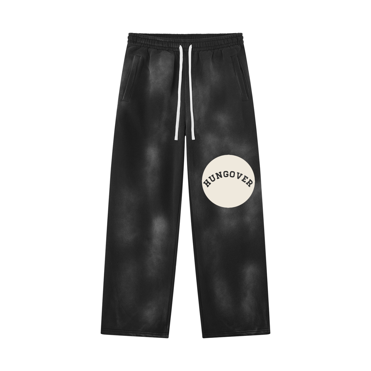 Sunfade Wide Leg Fleece Sweatpants - Thigh Logo