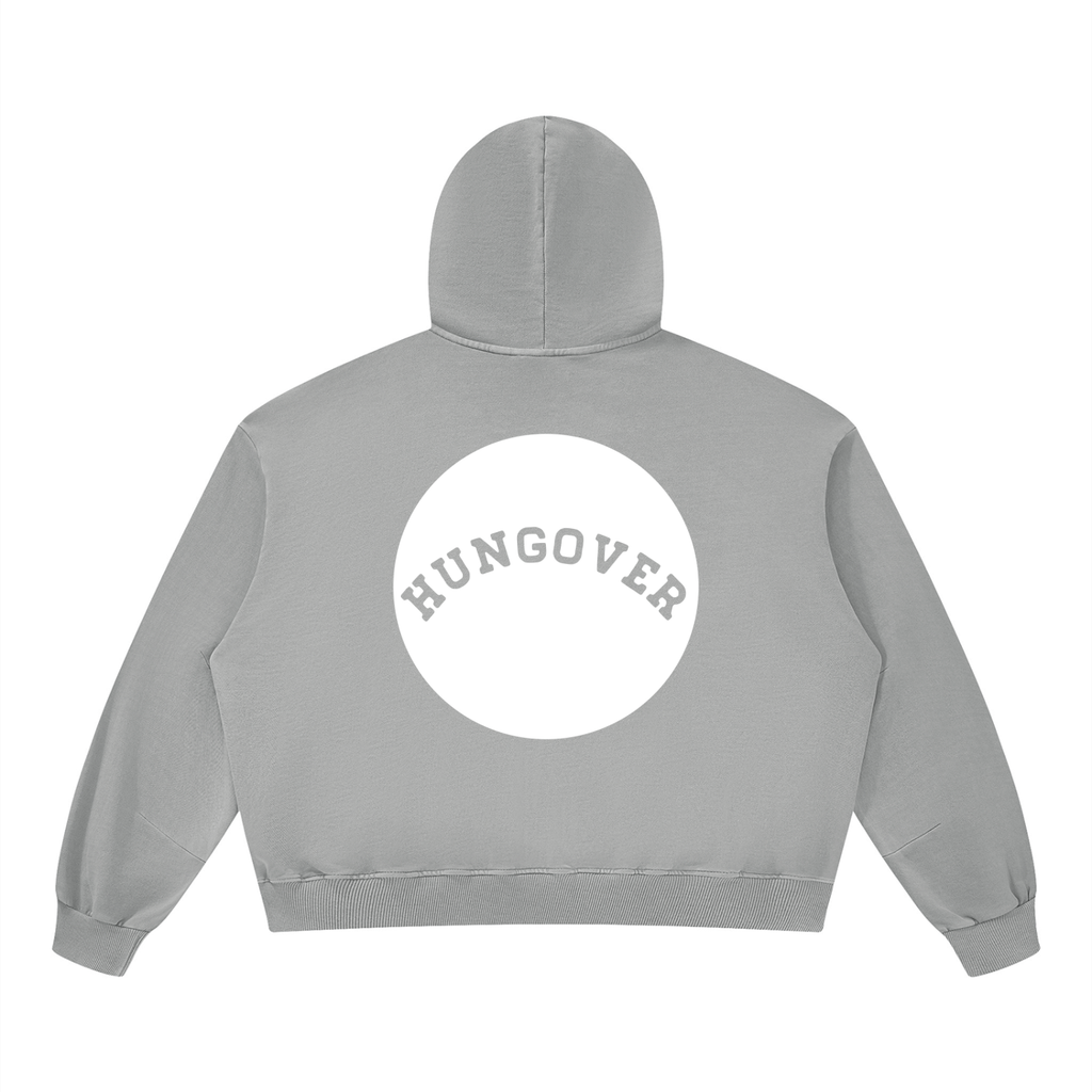 Boxy Vintage Washed Hoodie - Back Logo