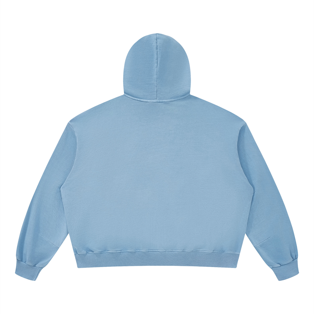 Boxy Vintage Washed Hoodie - Chest Logo
