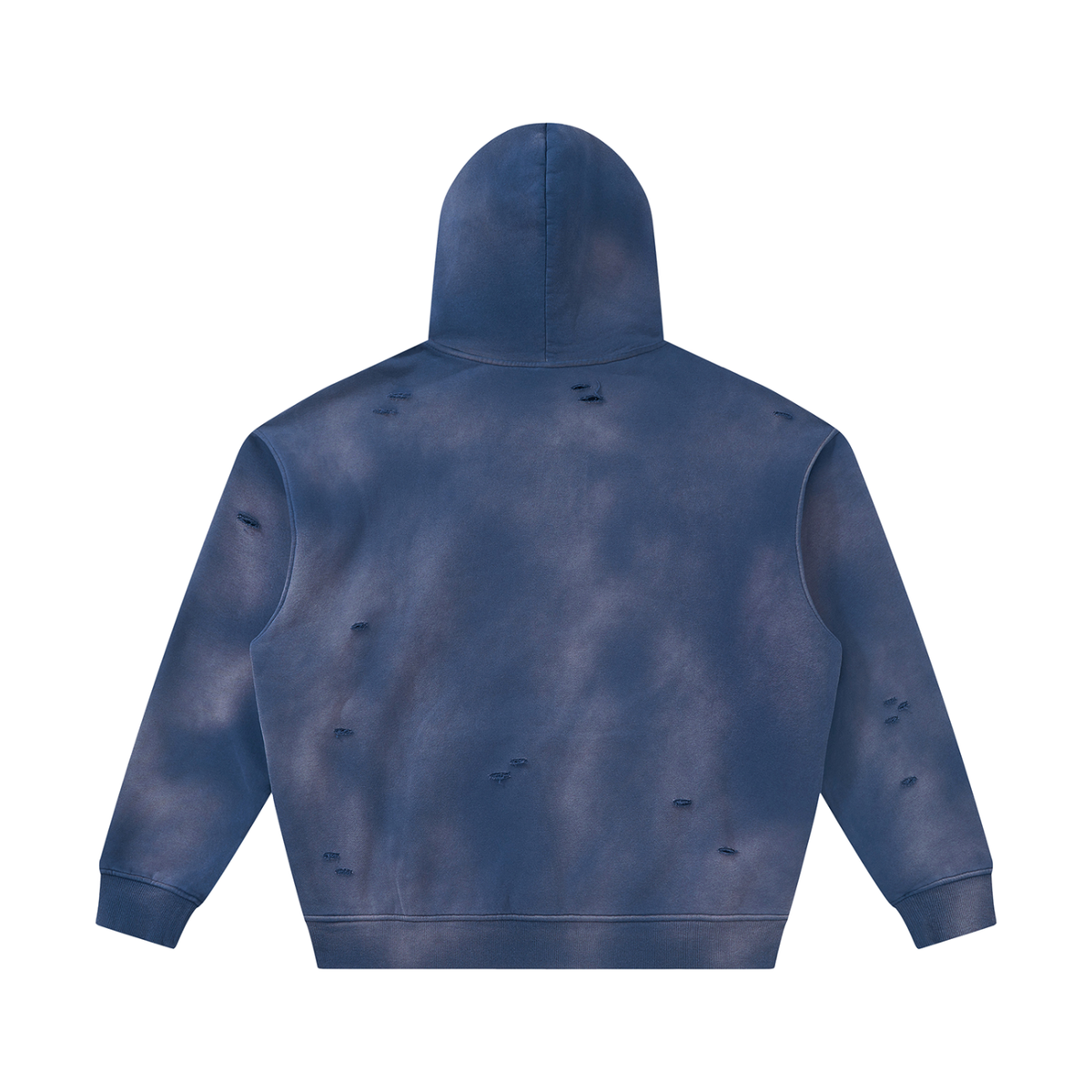 Sunfade Frayed Fleece Hoodie - Chest Logo