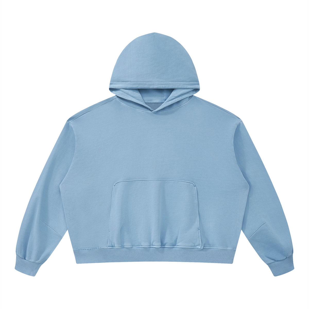 Boxy Vintage Washed Hoodie - Back Logo