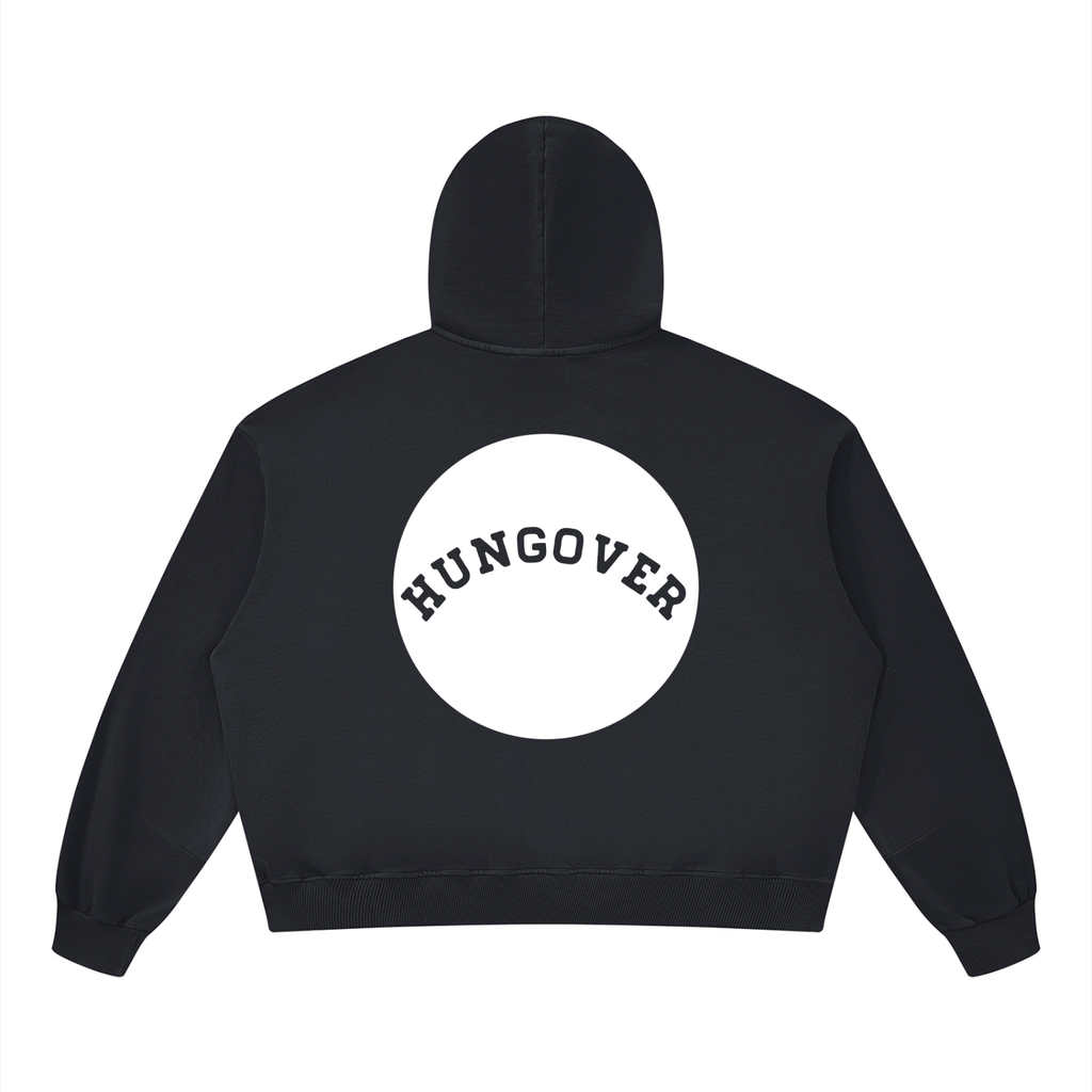 Boxy Vintage Washed Hoodie - Back Logo