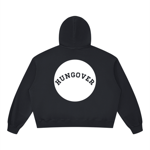 Boxy Vintage Washed Hoodie - Back Logo