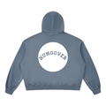 Boxy Vintage Washed Hoodie - Back Logo
