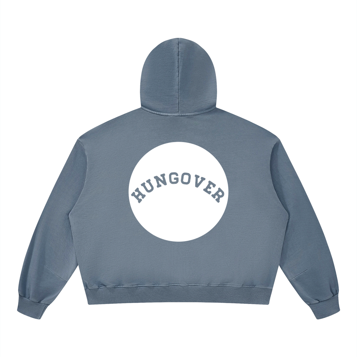 Boxy Vintage Washed Hoodie - Back Logo