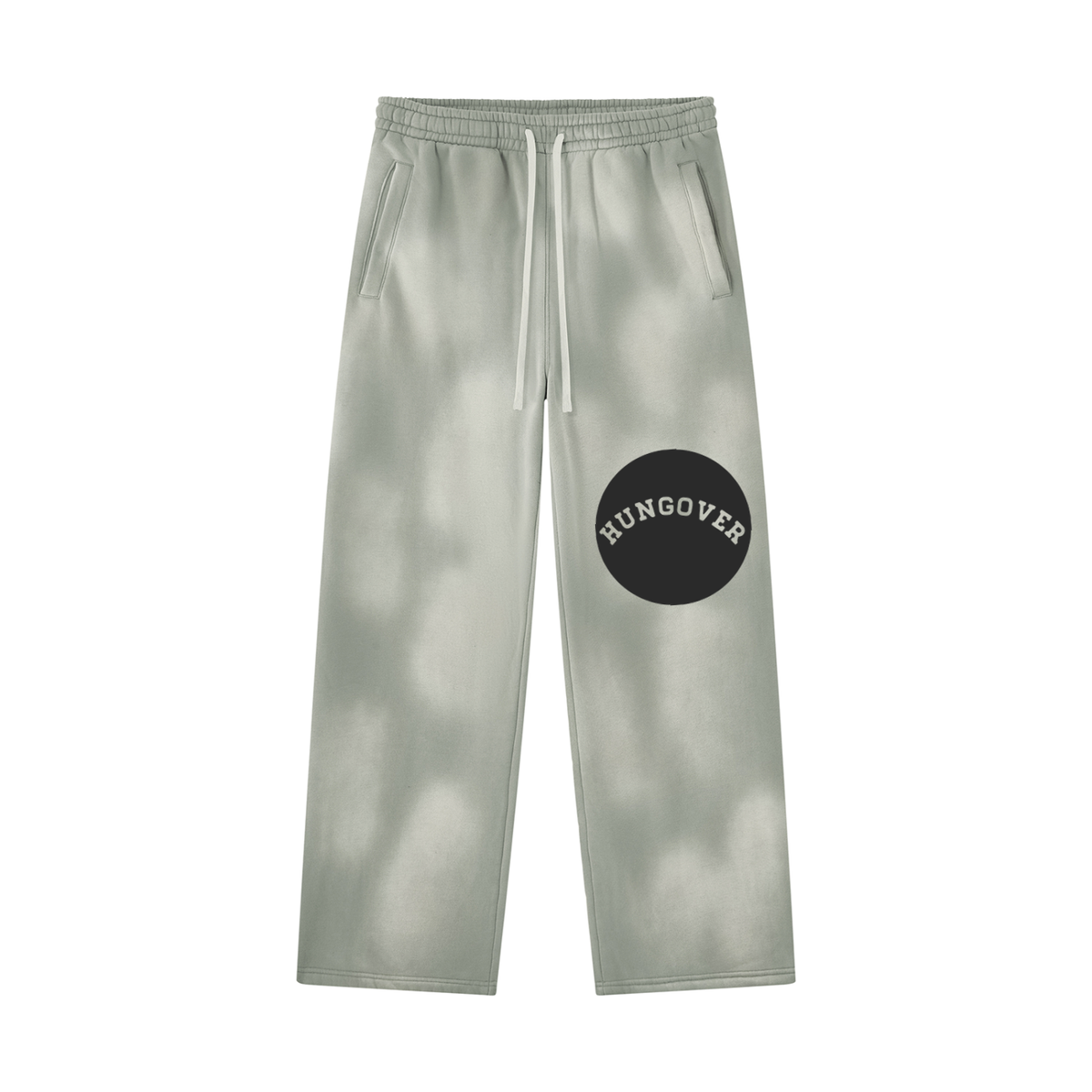 Sunfade Wide Leg Fleece Sweatpants - Thigh Logo