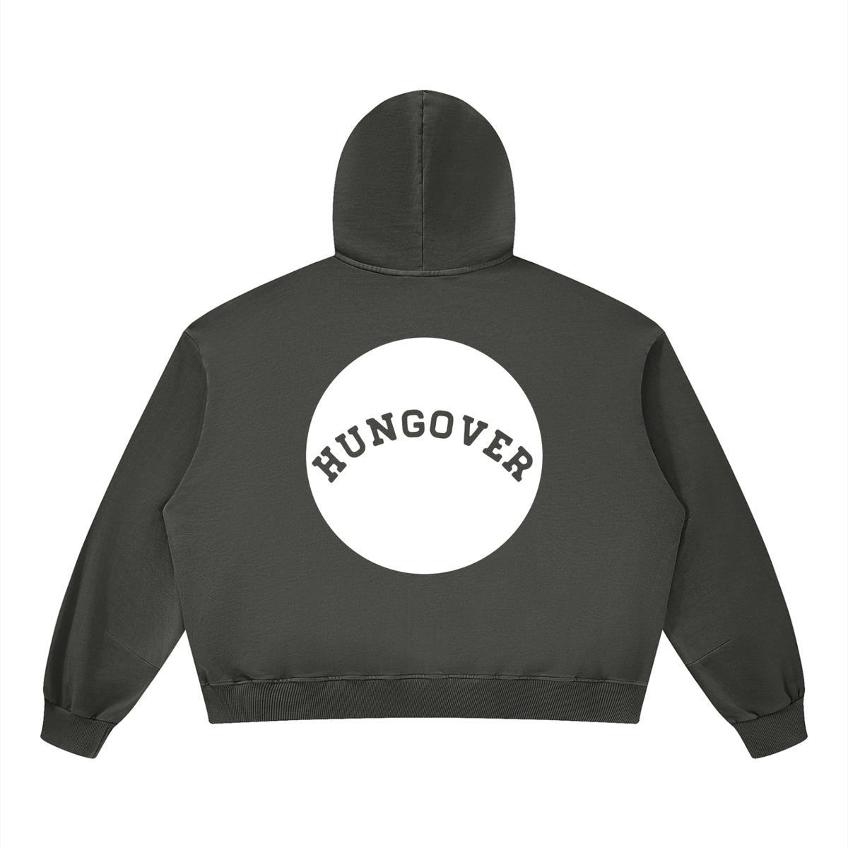 Boxy Vintage Washed Hoodie - Back Logo