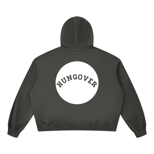 Boxy Vintage Washed Hoodie - Back Logo