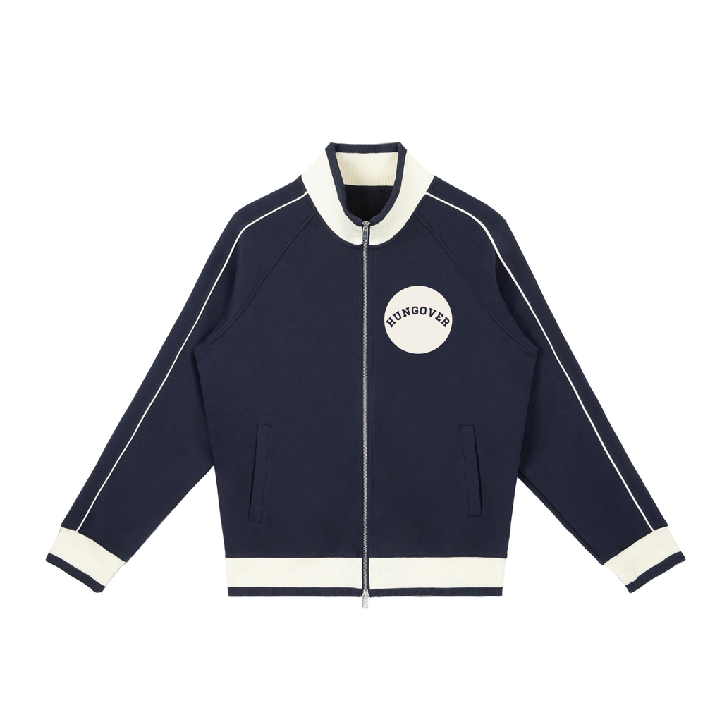 Color Block Raglan Sleeve Zip Track Jacket - Chest Logo