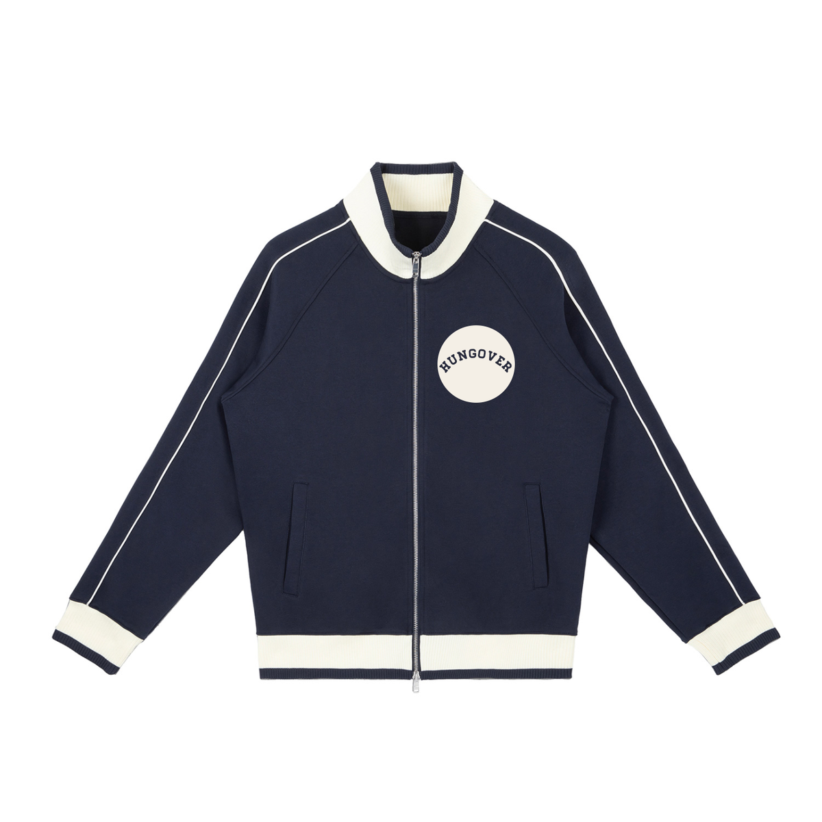 Color Block Raglan Sleeve Zip Track Jacket - Chest Logo