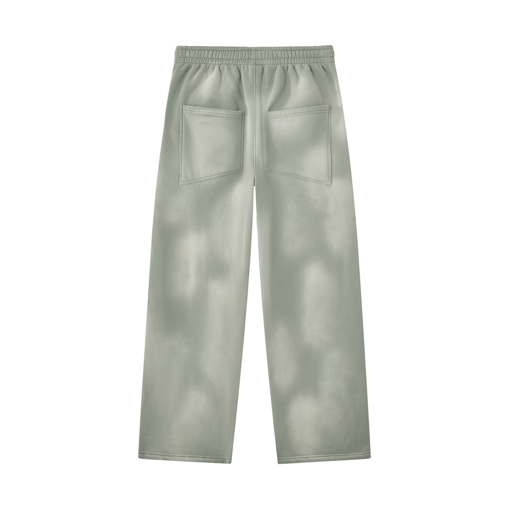 Sunfade Wide Leg Fleece Sweatpants - Thigh Logo