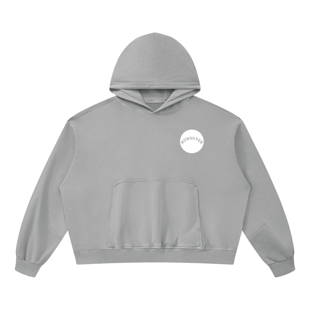 Boxy Vintage Washed Hoodie - Chest Logo